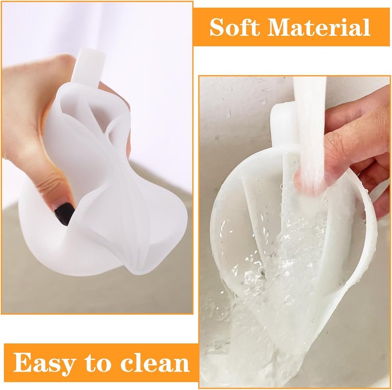 Kunyeah Split Cup with Handle 17OZ/500ML Silicone Cup for Paint Pouring Fluid Art Split Cup Acrylic Paint Pour Cup DIY Making Crafts Supplies Epoxy Resin Art Drawing Accessories (4 Chambers) - Image 2